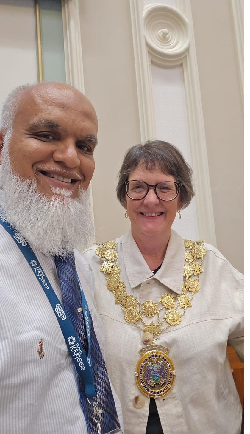 With the Mayor of Kirklees