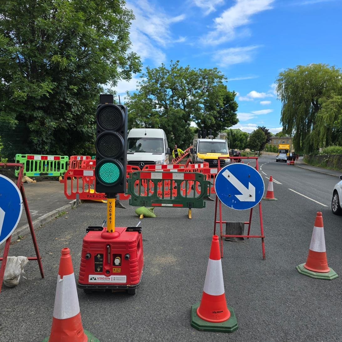 Roadworks in progress, Batley East